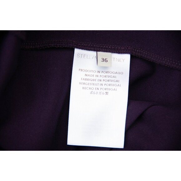 Stella McCartney Dress Sz 36 Plum Purple Pleated Asymmetrical Whimsigoth - Picture 8 of 9
